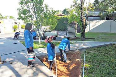 Preparing our kids sand corner